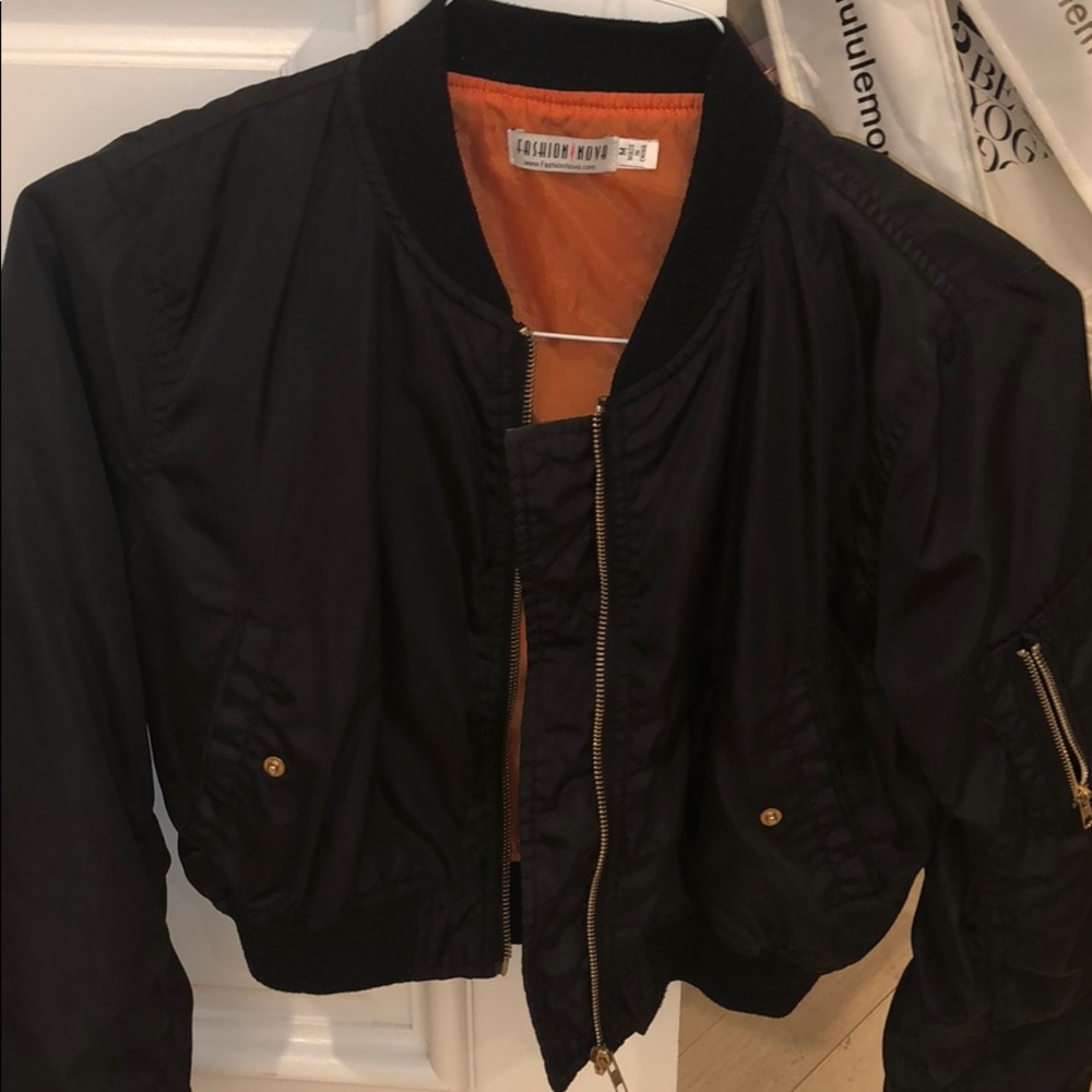 Fashion nova cropped bomber